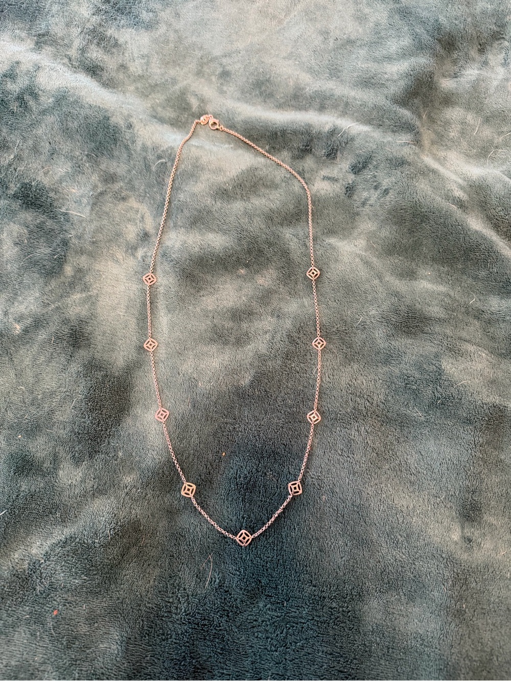 Loft Silver Layering Geometric Station Necklace - Women Jewelry